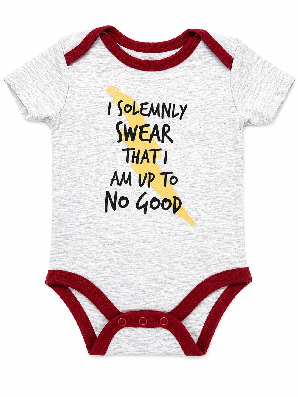 Harry Potter Gray & Red 'I Solemnly Swear' Baby Bodysuit
